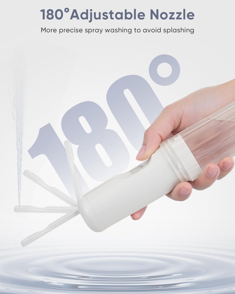 BATHKITY Portable Bidet for Travel, Multi- Bottle Compatible Handheld Bidet, 3 Water Pressure Modes, 180°Adjustable Nozzle, IPX6 Waterproof, White - Image 3